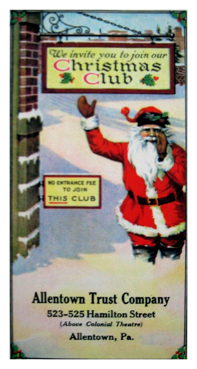 1925   Christmas Club Invitation   Allentown Trust Company   Allentown PA