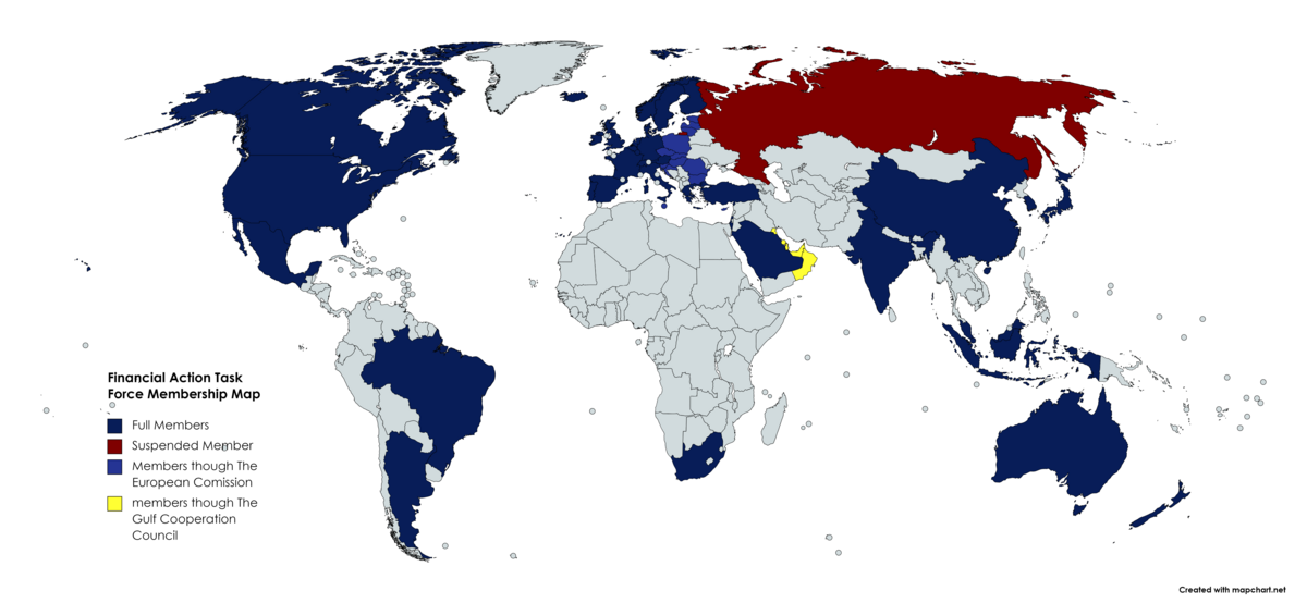 Financial Action Task Force Membership Map