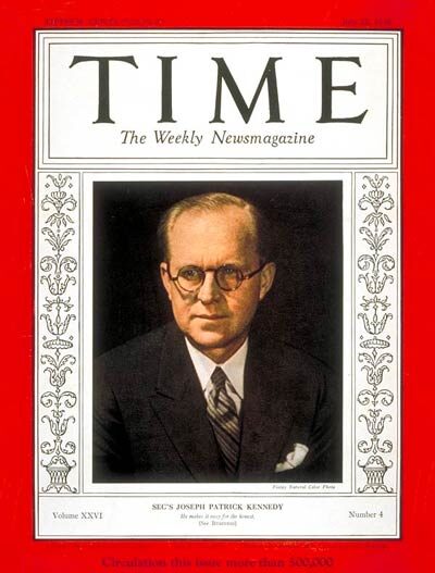 SEC комиссия — Joseph P. Kennedy TIME 1935