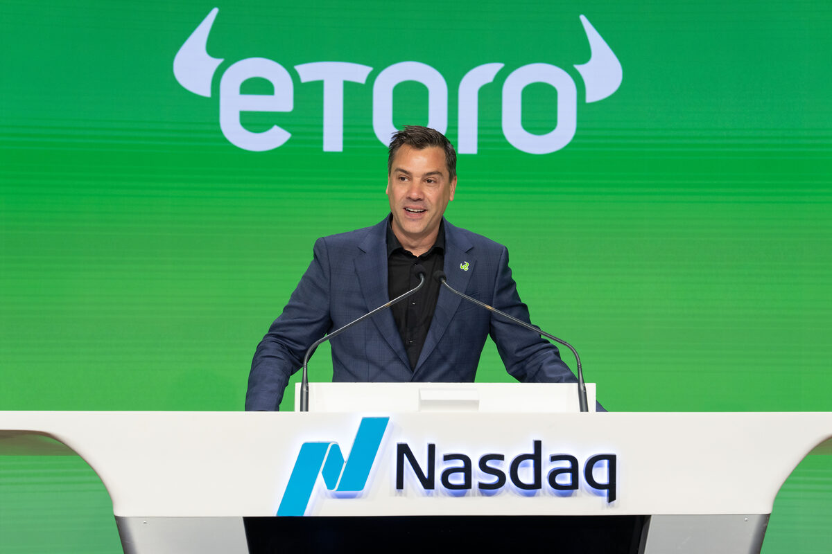Yoni Assia at the eToro IPO launch event at Nasdaq on May 15, 2025 01